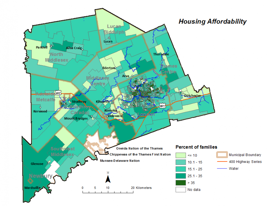 Figure 2.4.2 Housing affordability MLHU Health Status Resource